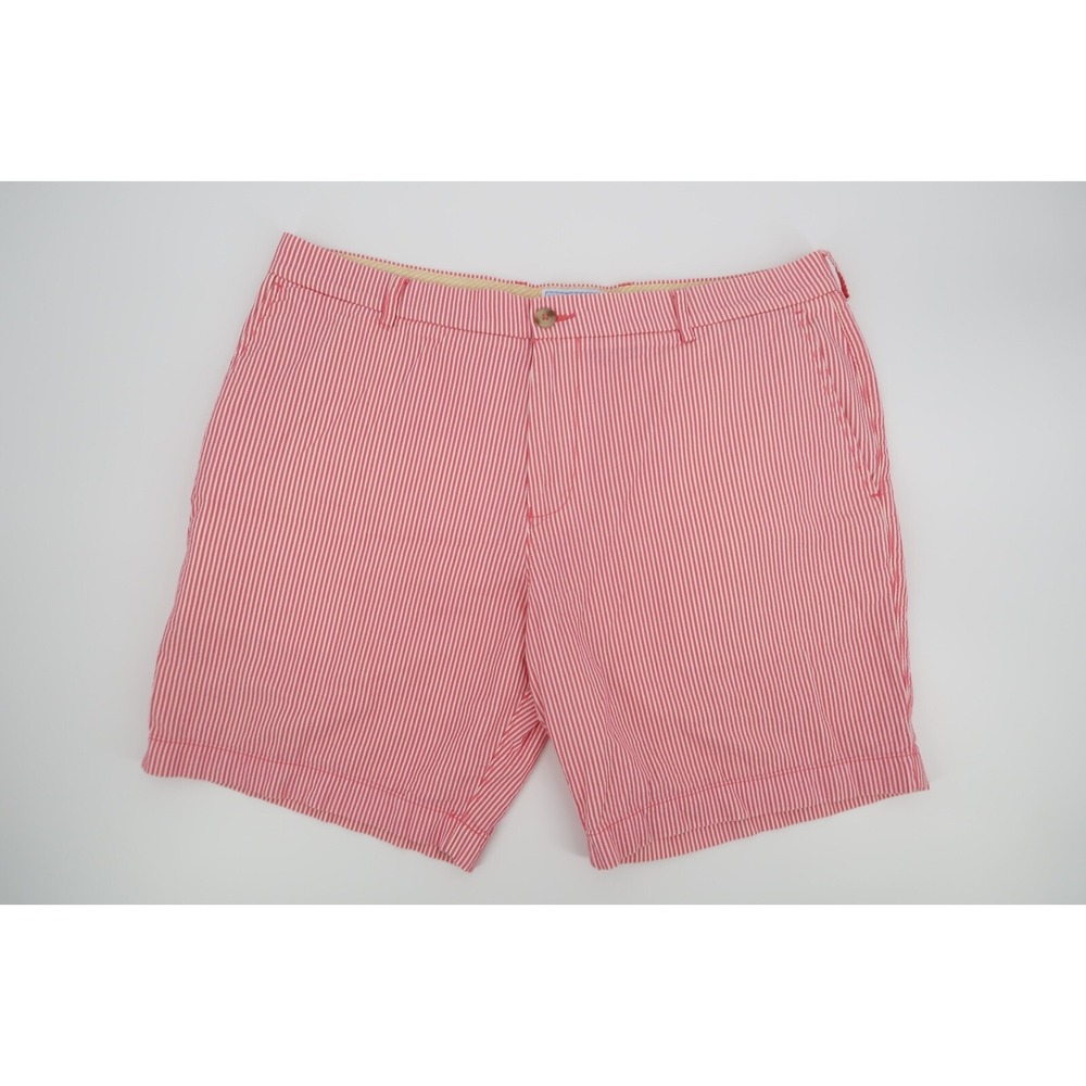 Southern Tide Men's 40 Seersucker Pink White Striped Preppy Shorts‎ Cotton